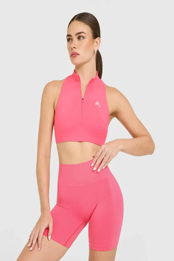 EasyLift Zip High Neck Sports Bra with tight short